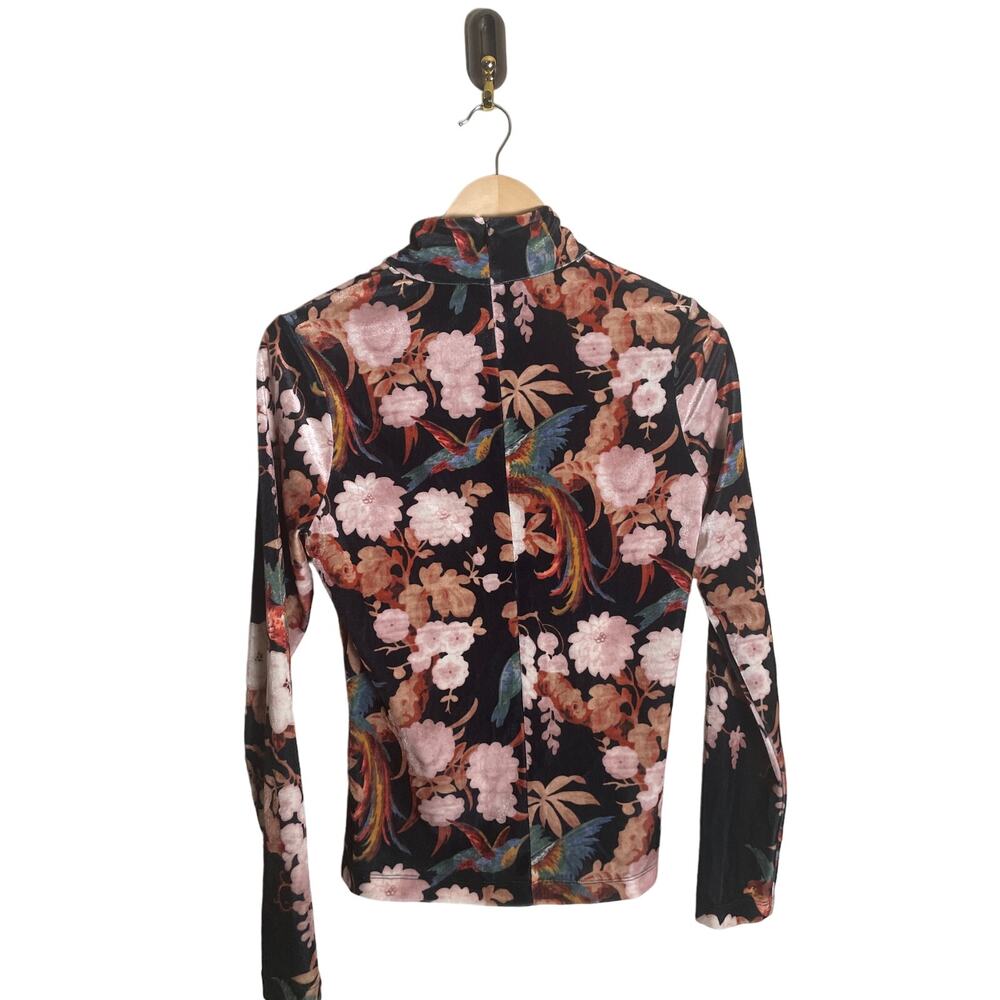 Cara Cara Suzie Moody Floral Long-Sleeve Turtleneck Top Size Large - Picture 7 of 8